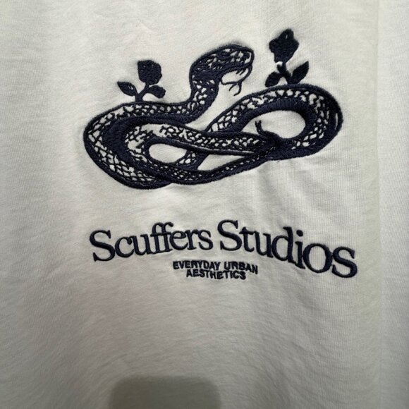 Scuffers Snake White T-Shirt size M - Picture 4 of 5